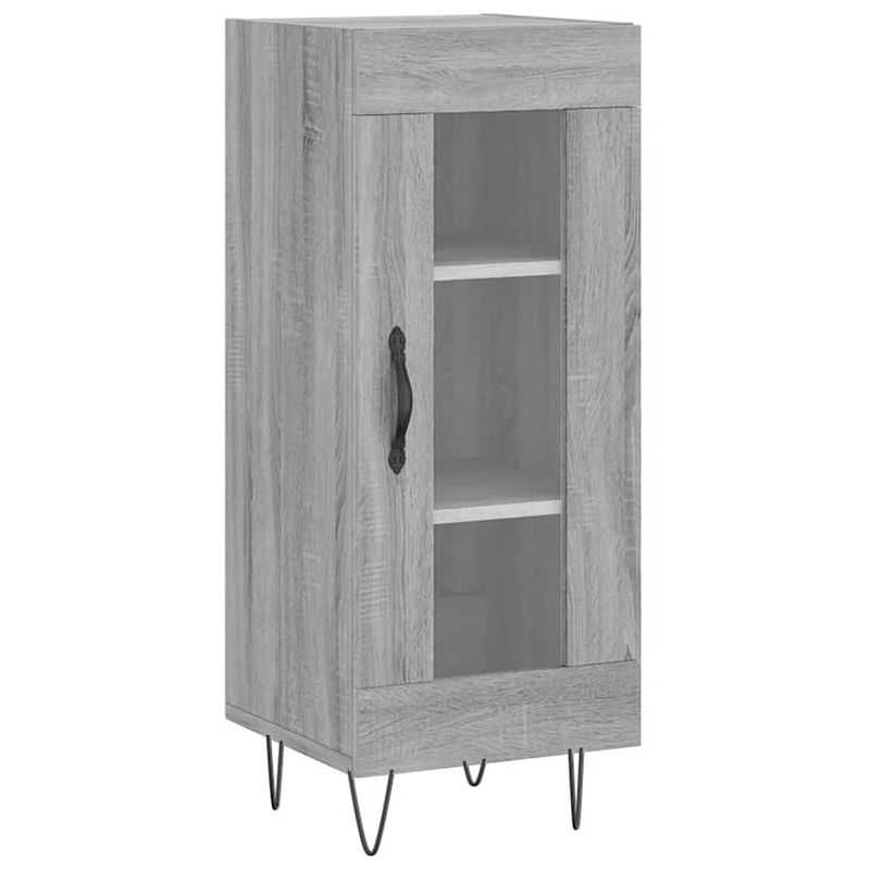 Foto van Infiori dressoir 34,5x34x90 cm bewerkt hout grijs sonoma eikenkleurig