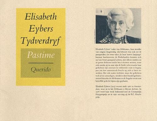 Foto van Tydverdryf pastime - elisabeth eybers - ebook (9789021448626)