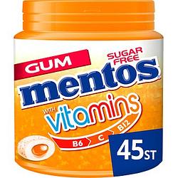 Foto van Mentos chewing gum with vitamins citrus blend sugar free 45 stuks 90g bij jumbo