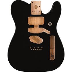 Foto van Fender deluxe series telecaster ssh alder body black losse elzenhouten solid body voor elektrische gitaar