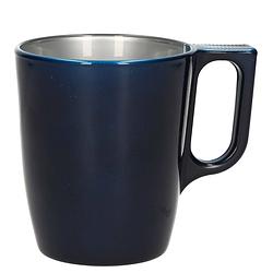 Foto van Koffie kopjes/bekers donkerblauw 250 ml - bekers