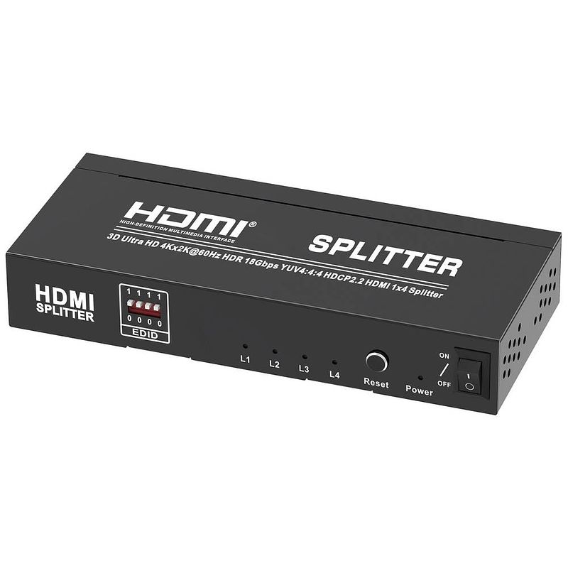 Foto van Maxtrack cs 25-4 l hdmi-splitter zwart