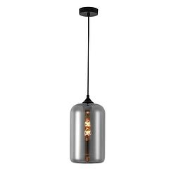 Foto van Lamponline hanglamp botany ø 18 cm rook glas zwart