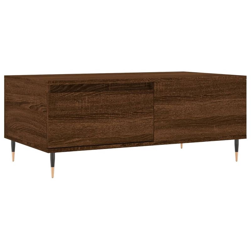 Foto van Vidaxl salontafel 90x50x36,5 cm bewerkt hout bruineikenkleurig