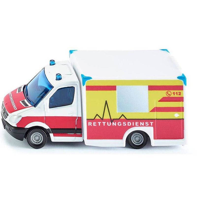 Foto van Siku mercedes benz rettungsdienst 12,7 cm staal wit/rood (1536)