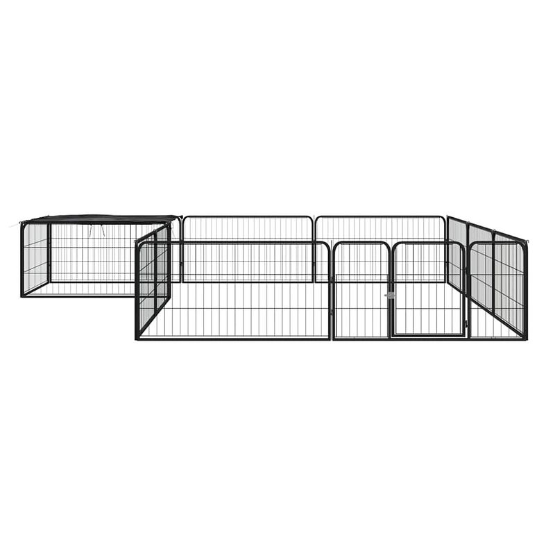 Foto van The living store hondenkennel stalen hondenkennel - 300 x 300 x 50 cm - waterbestendig