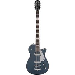 Foto van Gretsch g5260 electromatic jet baritone jade grey metallic baritongitaar