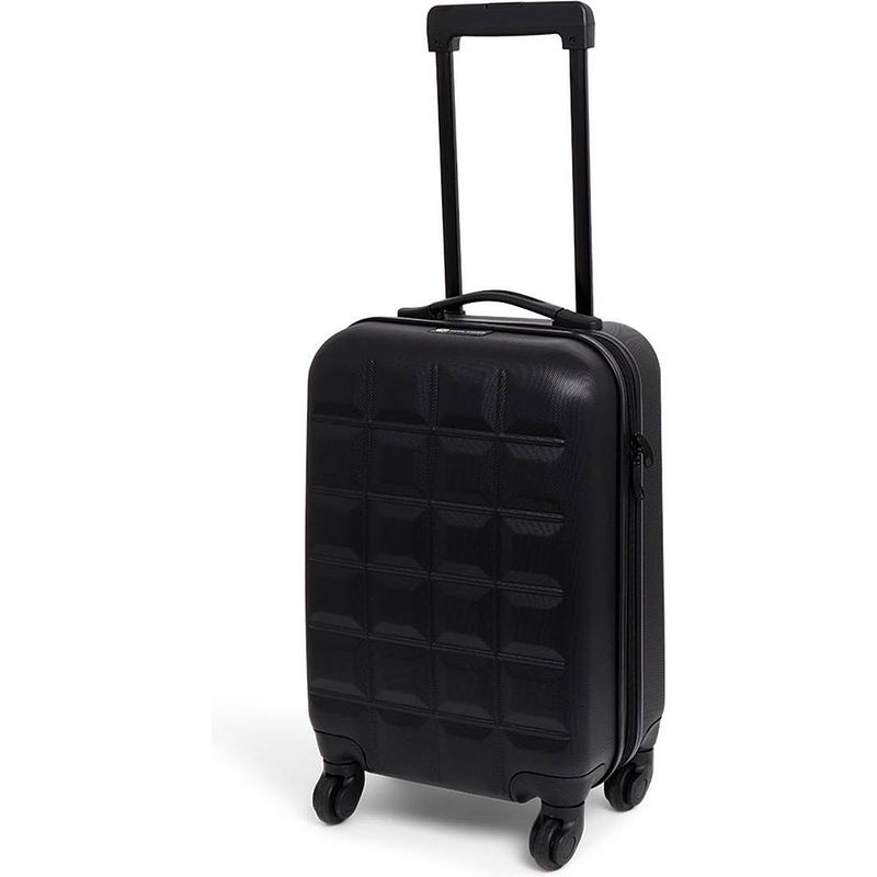 Foto van Norlander squared handbagagekoffer 37l - reiskoffer trolley - eco rpet - zwart