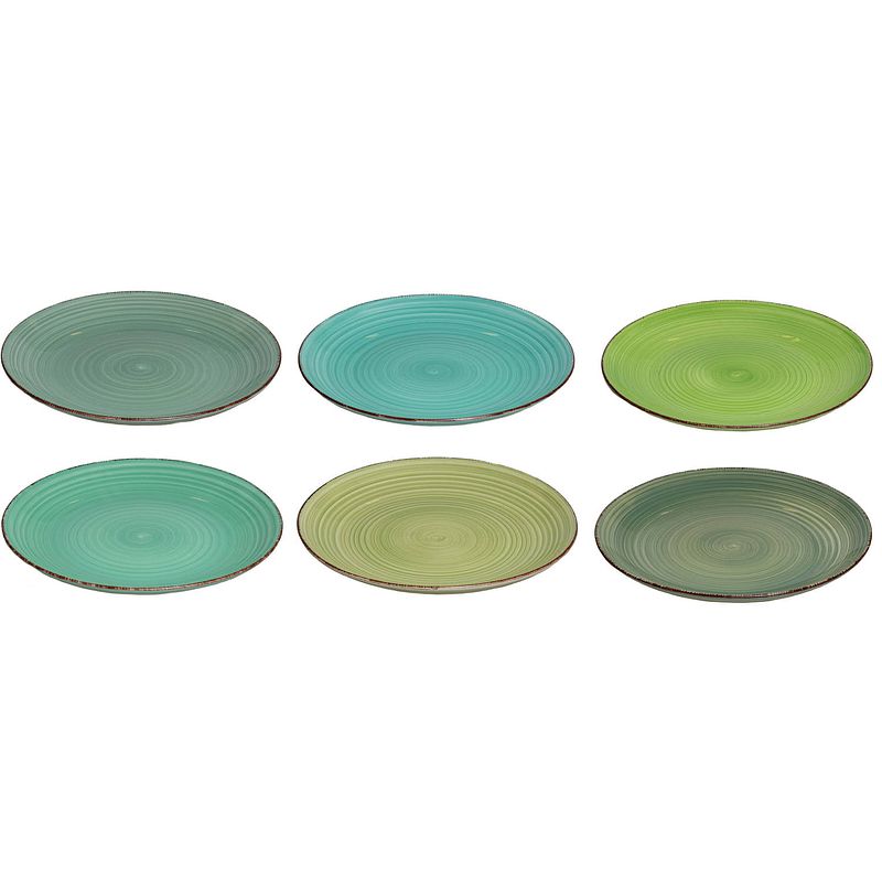 Foto van Studio tavola dinerborden summer green ø 26.5 cm - 6 stuks