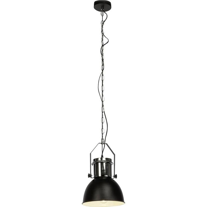 Foto van Brilliant salford 93590/76 hanglamp led e27 60 w zwart, chroom