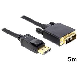 Foto van Delock displayport / dvi adapterkabel displayport stekker, dvi-d 24+1-polige stekker 5.00 m zwart 82593 displayport-kabel