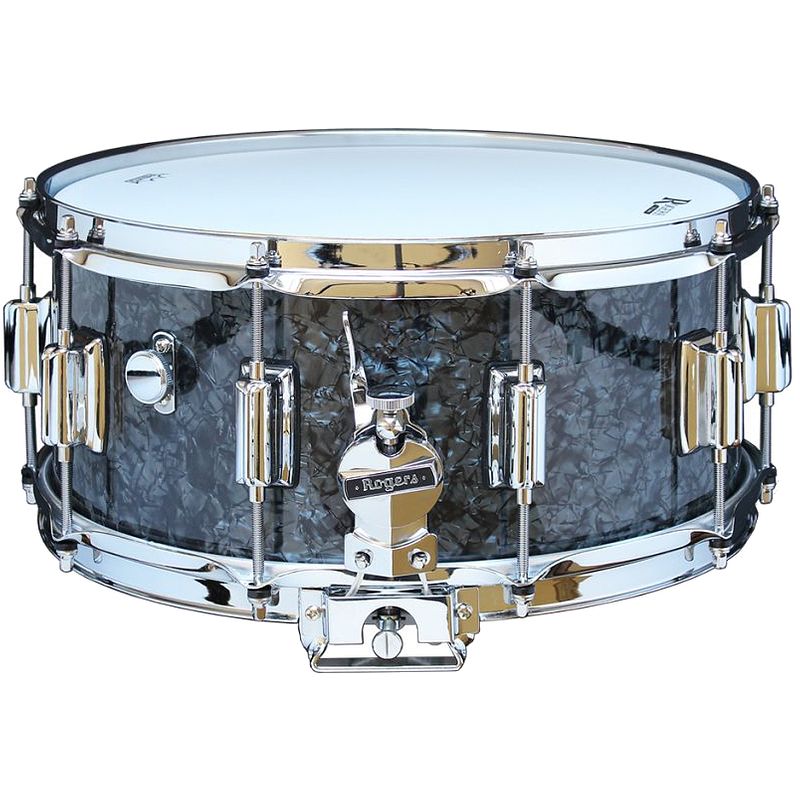 Foto van Rogers drums usa dyna-sonic beavertail black diamond pearl 14 x 6.5 inch snaredrum