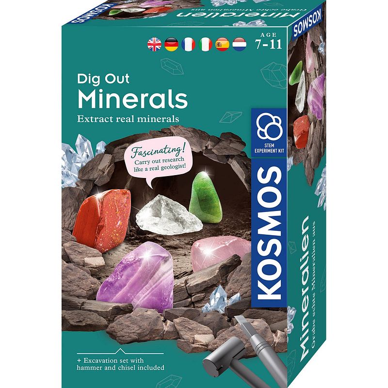 Foto van Kosmos experimenteerset dig out minerals 10-delig