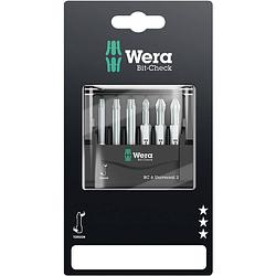 Foto van Wera mini-check phillips pozidriv torx, 50 mm 05073638001 bitset 6-delig kruiskop phillips, kruiskop pozidriv, binnen-torx