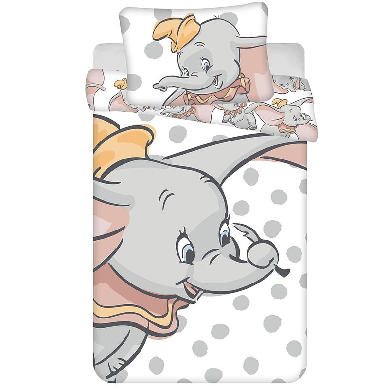 Foto van Disney dumbo baby dekbedovertrek dots - 100 x 135 cm - katoen