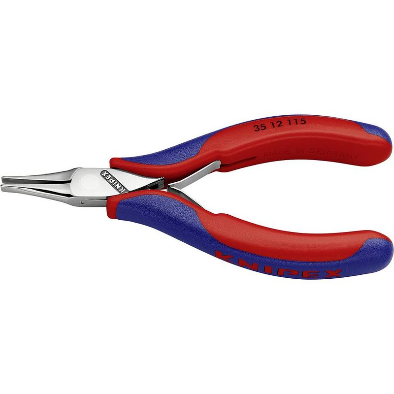 Foto van Knipex 35 12 115 sb elektronica en fijnmechanica platte tang recht 115 mm