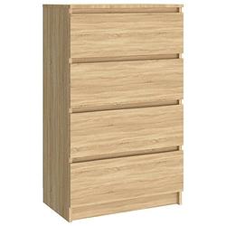 Foto van Vidaxl dressoir 60x35x98,5 cm bewerkt hout sonoma eikenkleurig