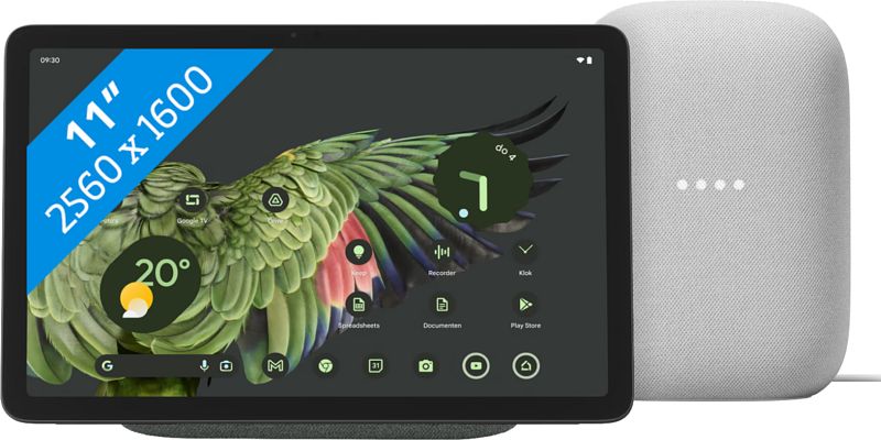 Foto van Google pixel tablet 128gb wifi grijs + nest audio chalk