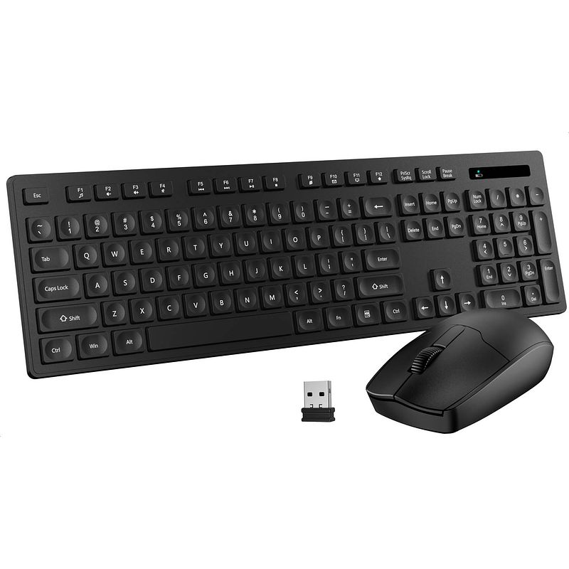 Foto van Draadloos toetsenbord met muis set - soft touch toetsen - qwerty