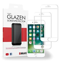 Foto van 2-pack bmax apple iphone 7 screenprotector - glass - full cover 5d - white