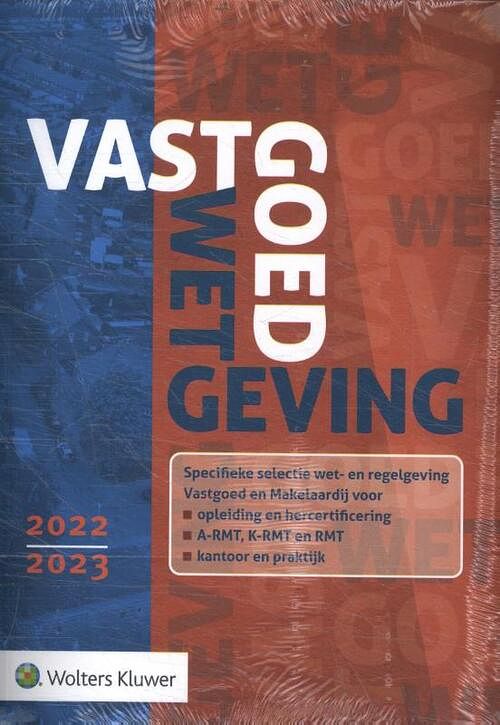 Foto van Vastgoedwetgeving 2022-2023 - paperback (9789013167450)