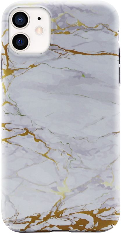 Foto van Bluebuilt grey marble hard case apple iphone 11 back cover