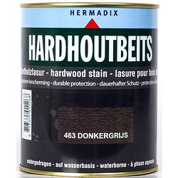 Foto van Hermadix - hardhoutbeits 463 donker grijs 750 ml