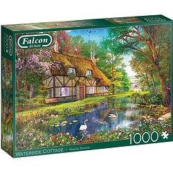 Foto van Falcon legpuzzel waterside cottage karton groen 1000 stukjes