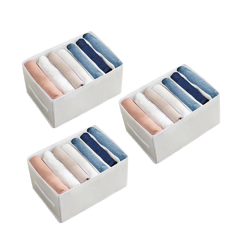 Foto van Kleding organizer 3 stuks wit/wit