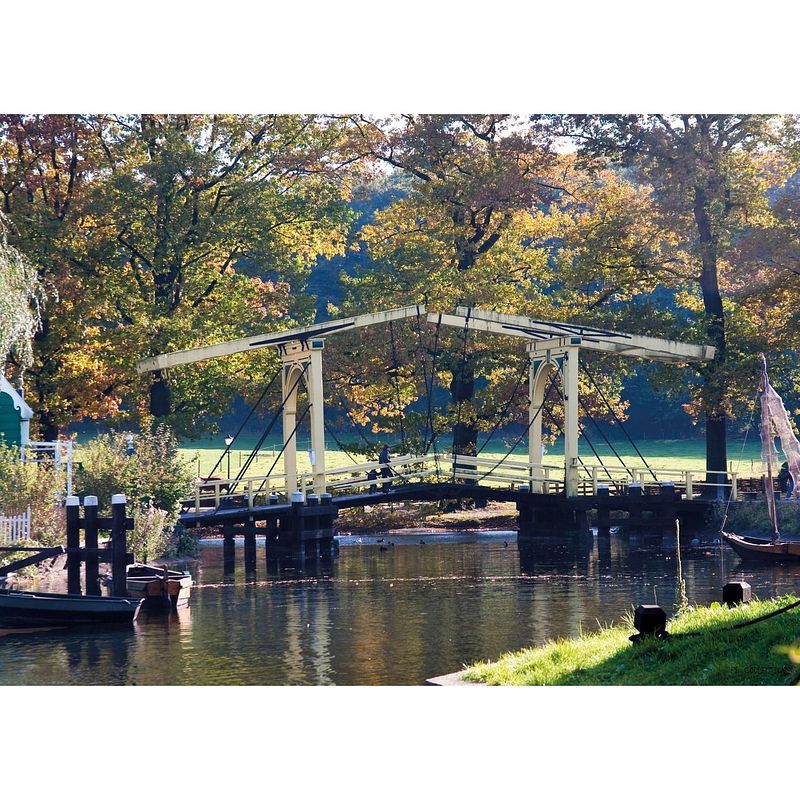 Foto van Tuinschilderij dutch bridge 70x130cm