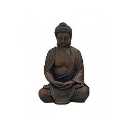 Foto van Boeddha beeld bruin 30 cm van polystone - beeldjes