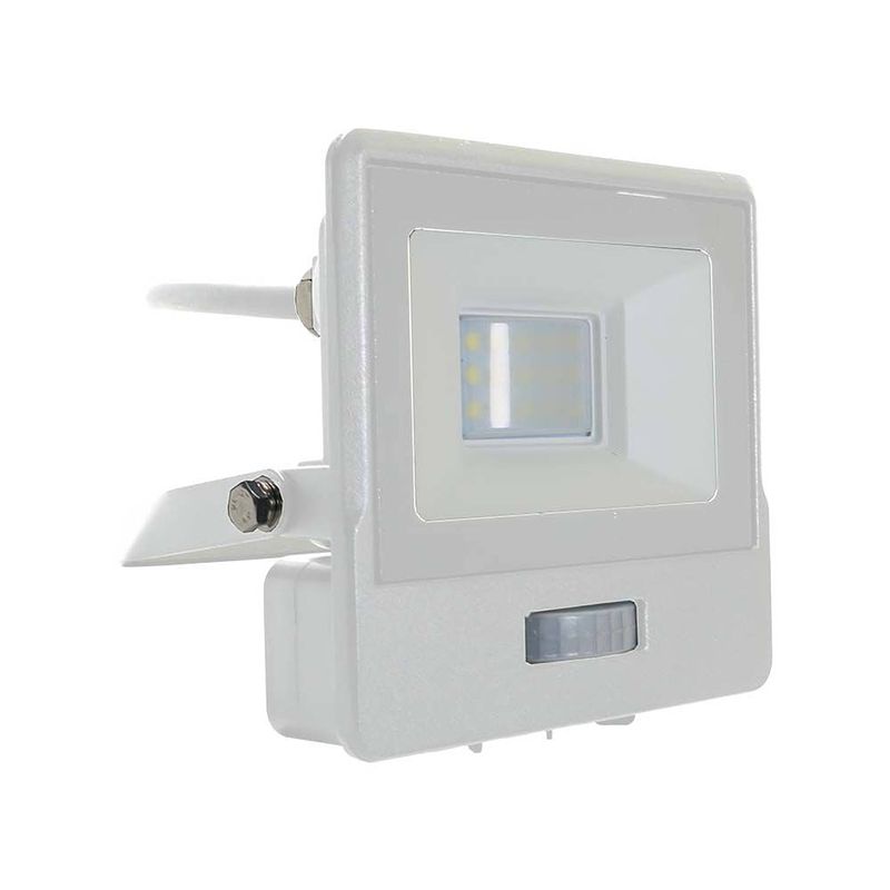 Foto van V-tac vt-118s-1 led schijnwerper met sensor - 10 w - 735 lm - 3000k -