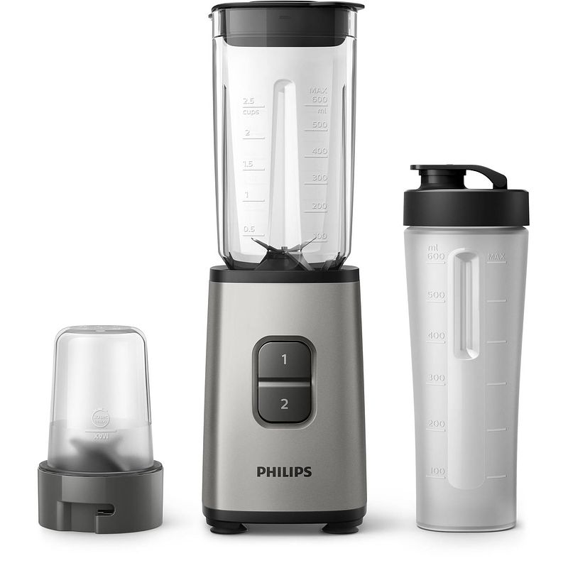 Foto van Philips hr2604/80 blender daily z.grijs 0,6/0,7l 350w