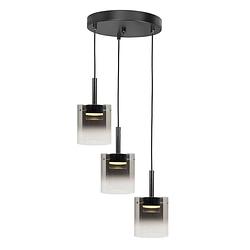 Foto van Highlight hanglamp salerno 3 lichts ø 38 cm zwart