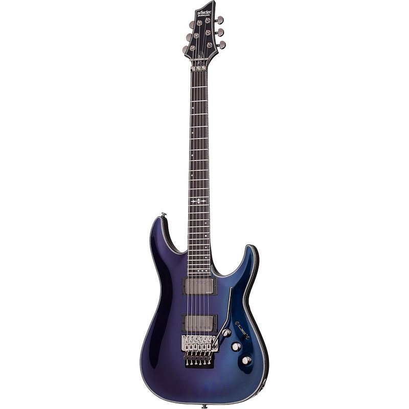 Foto van Schecter hellraiser hybrid c-1 fr ultra violet elektrische gitaar