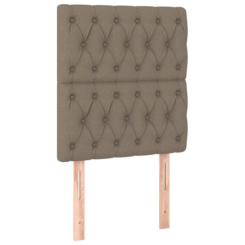 Foto van The living store hoofdbord - klassiek - bedaccessoires - 80x7x118/128 cm - taupe