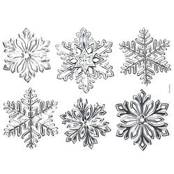 Foto van 6x kerst decoratie raamstickers zilveren sneeuwvlokken - feeststickers