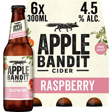 Foto van Apple bandit cider raspberry fles 6 x 30cl bij jumbo