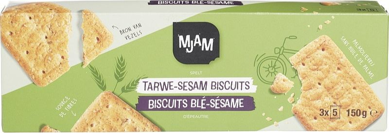 Foto van Mjam biscuits tarwe-sesam