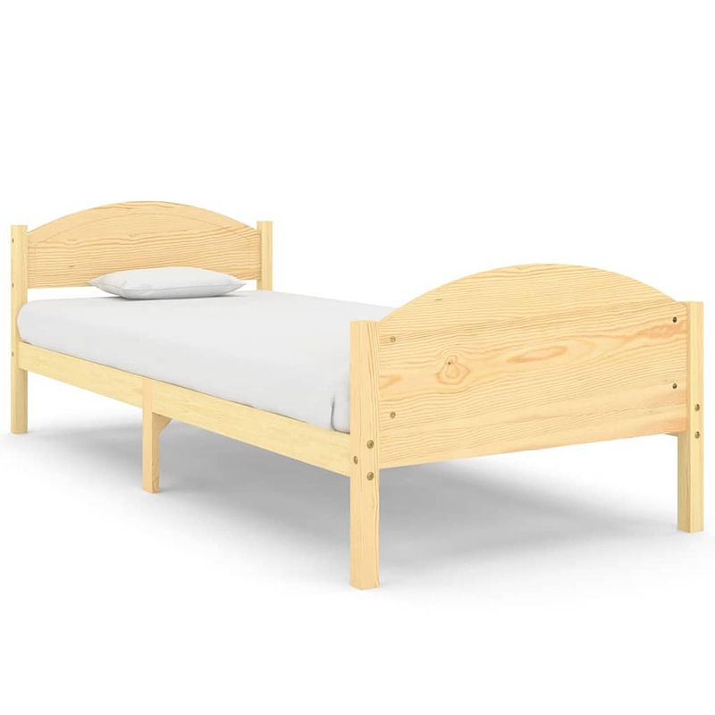 Foto van The living store bedframe massief grenenhout - 206x105.5x73.5 cm - voor matras 100x200 cm