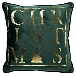 Foto van Christmas - sierkussen 45x45 groen - kerst decoratie - velvet