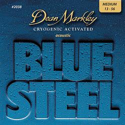 Foto van Dean markley 2038 blue steel medium 13-56 snarenset voor westerngitaar