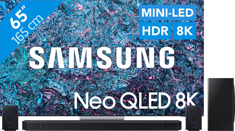 Foto van Samsung neo qled 8k 65qn900d (2024) + soundbar