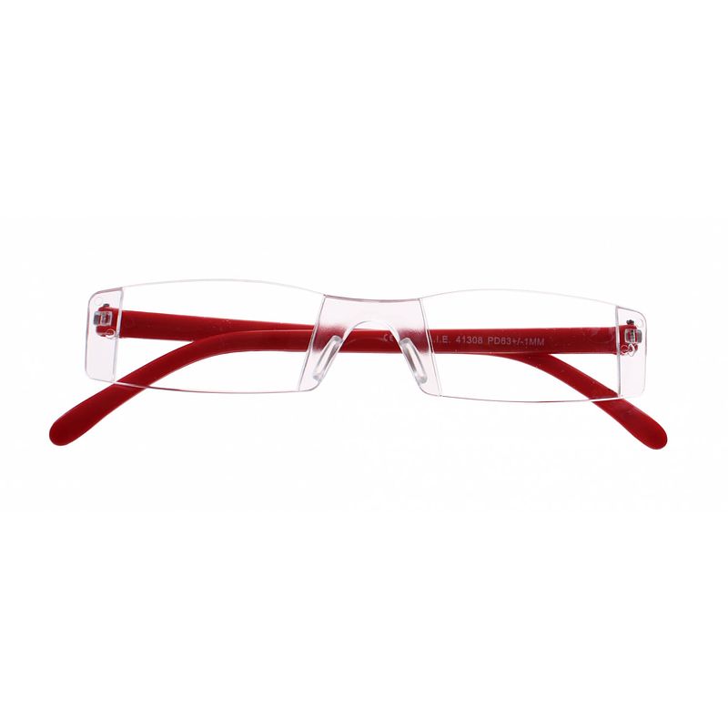 Foto van Lifetime-vision leesbril zonder frame unisex rood sterkte +1.00