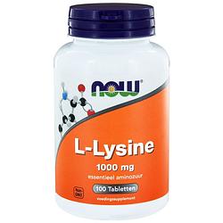 Foto van Now l-lysine 1000mg tabletten