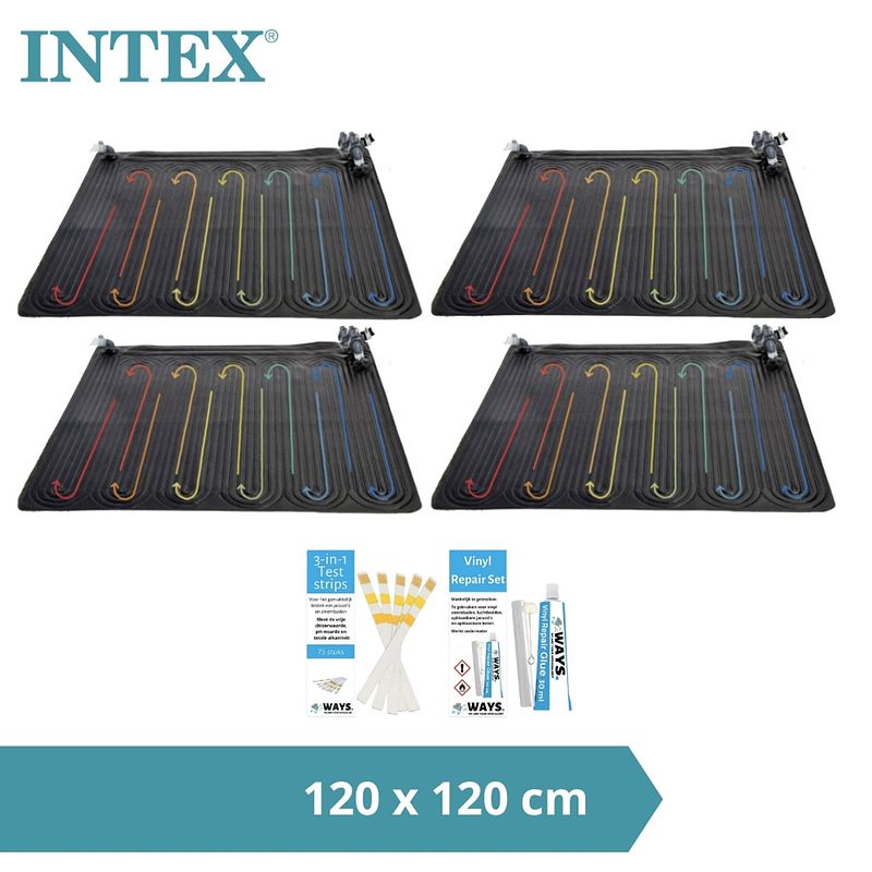 Foto van Intex - zwembad verwarming - 4x solarmat & ways reparatieset en teststrips