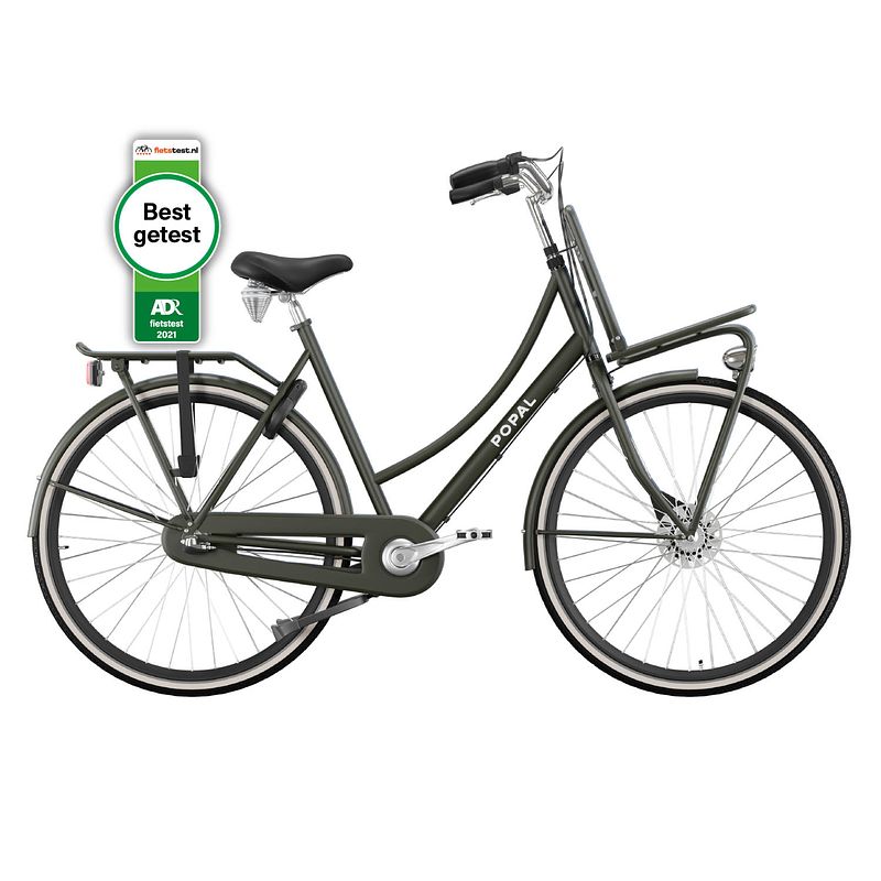 Foto van Popal damesfiets daily dutch prestige n7 rb nd :: army green :: 28 inch / 59 cm aluminium k3