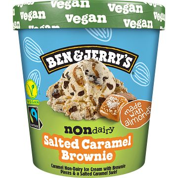 Foto van Ben & jerry'ss ijs nondairy salted caramel brownie pint 465ml bij jumbo