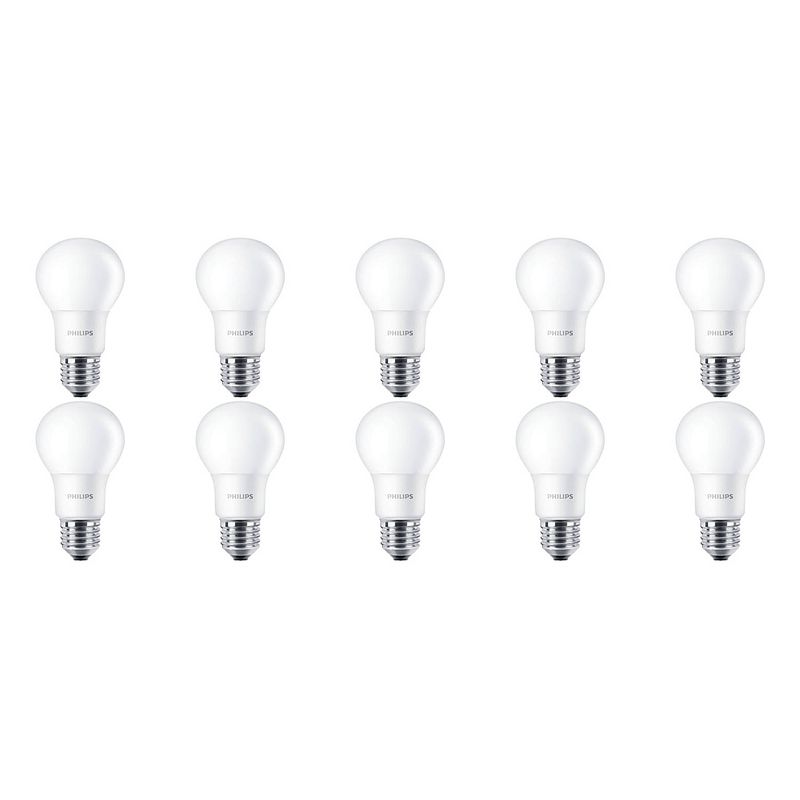 Foto van Philips - led lamp 10 pack - corepro ledbulb 827 a60 - e27 fitting - 5.5w - warm wit 2700k vervangt 40w