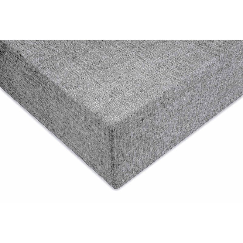 Foto van Zo home lino hoeslaken katoen linnen look 35cm hoek - dark grey 90x210/220cm